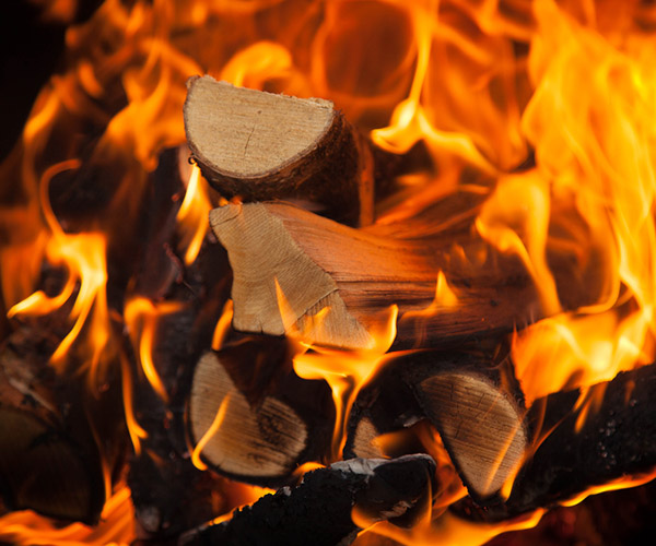 Burning Firewood